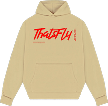 Load image into Gallery viewer, ThatsFly Apparel® Logo Oversized Hoodie Khaki/Red
